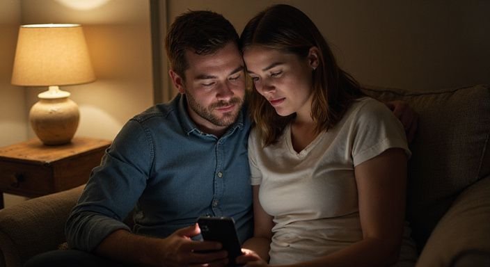 Ein Paar diskutiert aufmerksam über Grenzen und Sicherheitswörter.