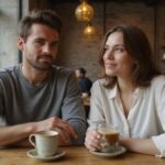 Erotische Kontakte Sex-Dating-Bayern: Frauen treffen für diskrete Abenteuer Zwei Personen genießen entspannt ein Gespräch in einem belebten Café