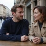 Ein Paar genießt ein Gespräch bei Kaffee in Bern