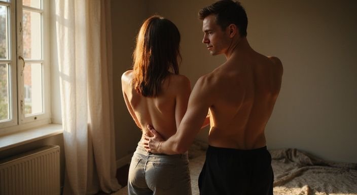 Ein Paar genießt eine intime Massage in einem gemütlichen Raum.