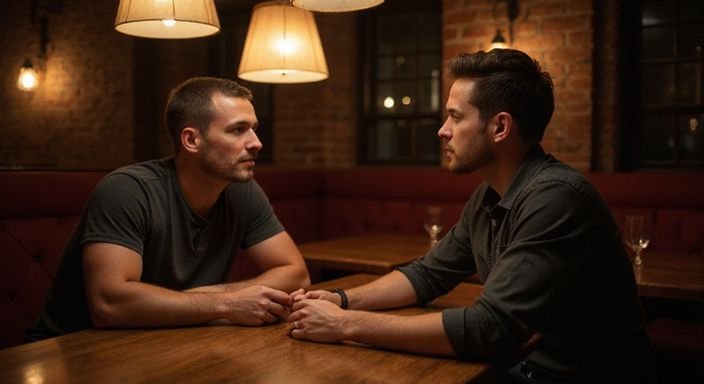 Ein Mann und eine Transgender-Person führen ein offenes Gespräch. Ein Mann und eine Transgender-Person führen ein offenes Gespräch über sexkontakt in Basel.