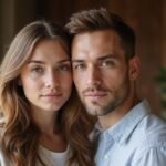 Ein Paar in inniger Verbundenheit, das ruhige Emotionen teilt