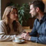 Sexkontakt Freiburg: Schnell und diskret neue Abenteuer in deiner Nähe finden Ein Paar sitzt in einem Café und zeigt vorsichtige Neugier