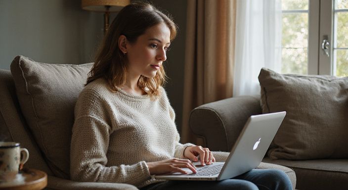 Eine Frau sitzt entspannt in einem Sessel und wollen sexkontakt in Zug.